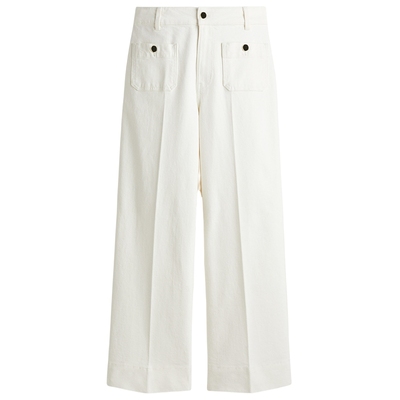 HM女士牛仔裤2025年秋季新款高腰阔腿及踝牛仔裤1294598