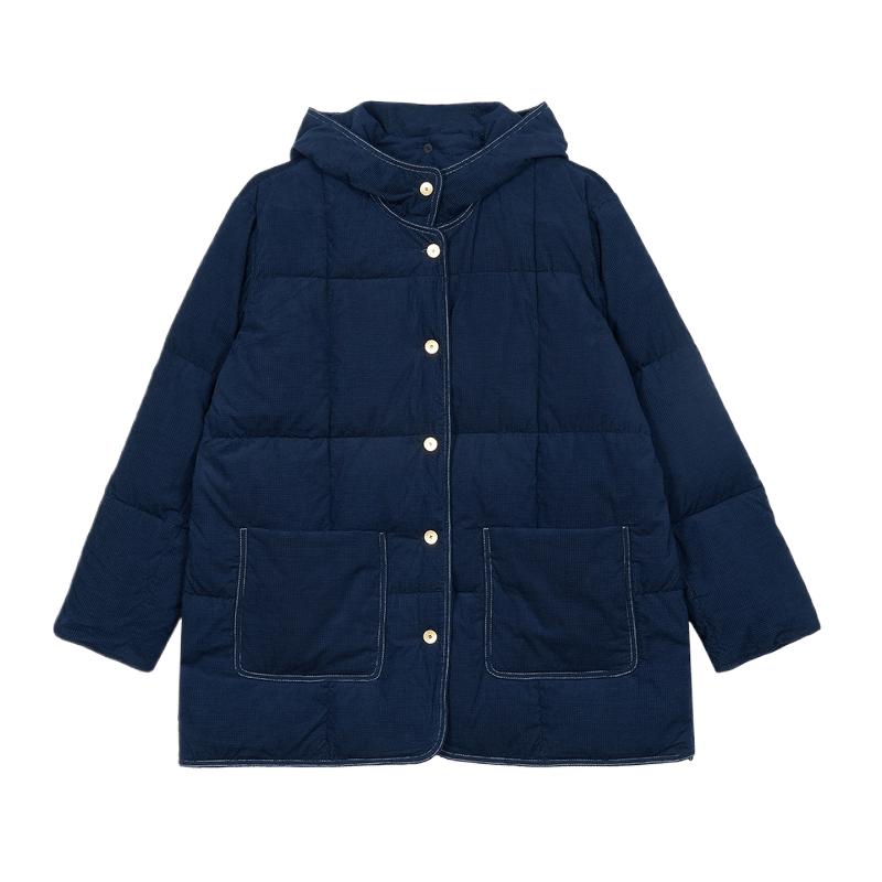 kleeklee环保棉绒布长羽绒服