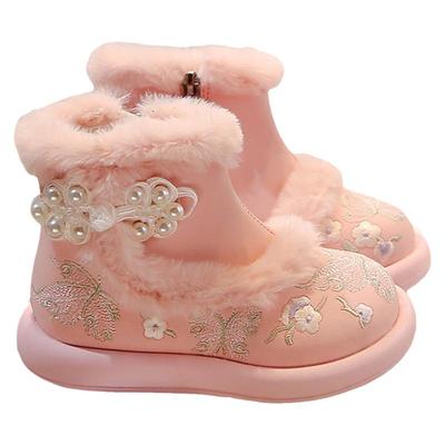 女童靴子2025新款冬季加绒