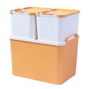 百草园收纳箱收纳盒整理盒塑料手提箱多用途储物箱子神器