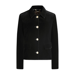 Navigare意大利小帆船翻领短装单夹克女士2025秋季新款复古风外套