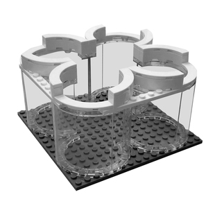 SETbricks太空航天土星五号火箭展示支架小颗粒拼装积木益智玩具