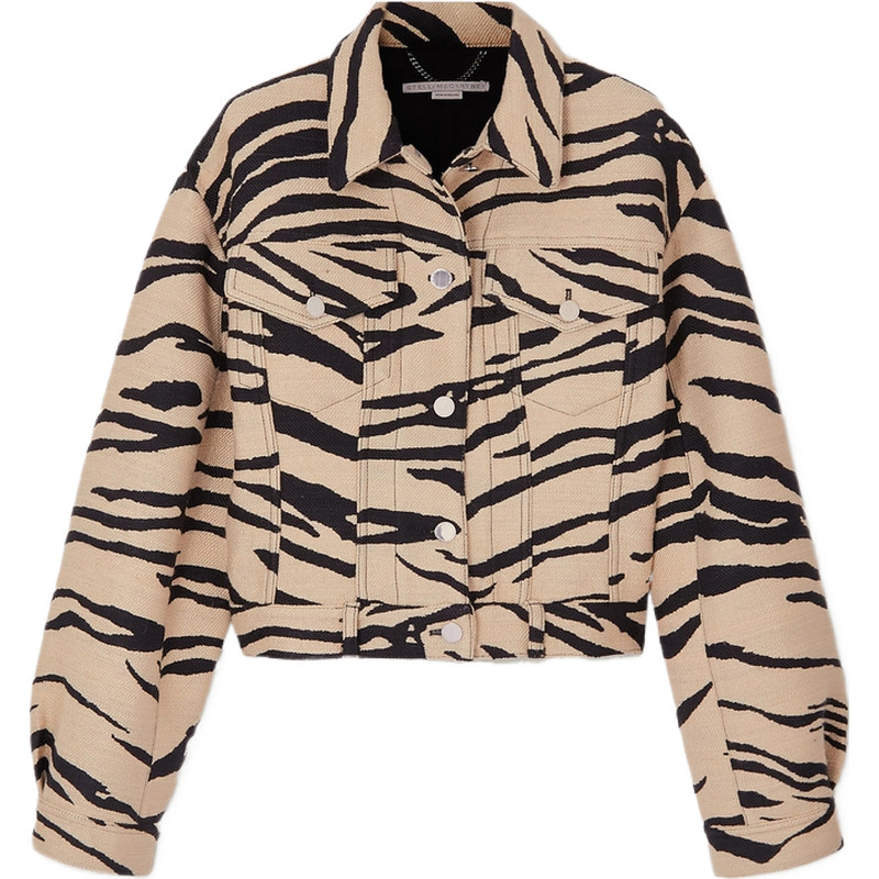 Stella Mccartney 秋冬女斑马纹提花夹克