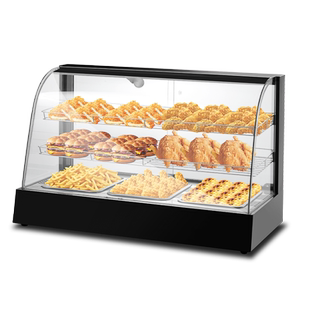 商用保温柜加热恒温箱板栗蛋挞面包玻璃熟食柜食品小型展示柜台式