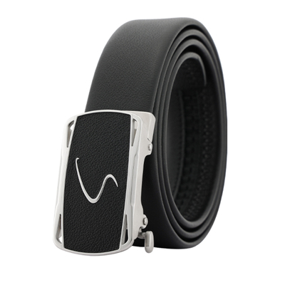 沙驰男士休闲商务真皮自动扣腰带