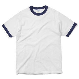 纯棉t恤gildan吉尔丹官方正品76600撞色领圆领打底衫男女短袖t恤