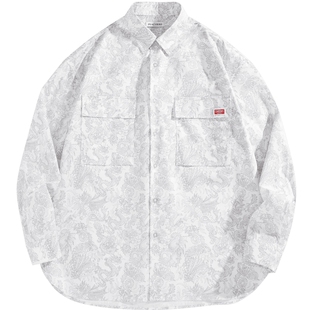 【CNY新年系列】太平鸟男装外穿式衬衫春满版 B2CHE1114