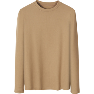 打底衫男款德绒内搭春秋冬男士加厚内衬修身双面加绒磨毛上衣t恤