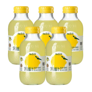 柚香谷宋柚汁双柚汁300g 5瓶装常山柚子果汁饮料鲜果萃取富含VC