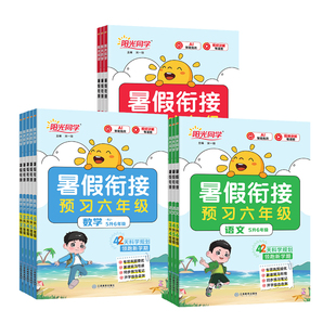 2026秋阳光同学暑假衔接作业一年级二年级一升二三四五六年级上下册暑假作业语文数学英语人教苏教北师版暑假阅读口算练字帖练习册