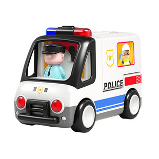 汇乐工程车队早教救护车交警车仿真消防车电动汽车玩具节日礼物