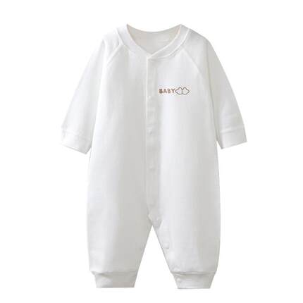 妙童岛婴儿衣服新生儿连体衣哈衣春季款a类纯棉男女宝宝长袖爬服