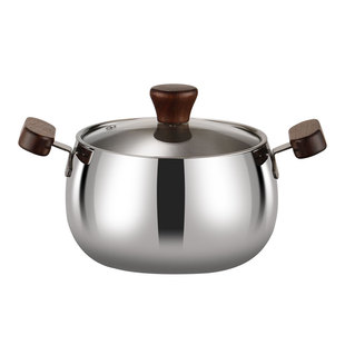 316不锈钢汤锅家用2025新款迷你炖锅双耳煮锅燃气电磁炉专用小锅