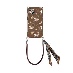 新中式马年挂绳手机壳适用华为苹果iPhone17promax小米15华为mate60斜挎可单肩手提皮绳防摔四角开孔古风可爱