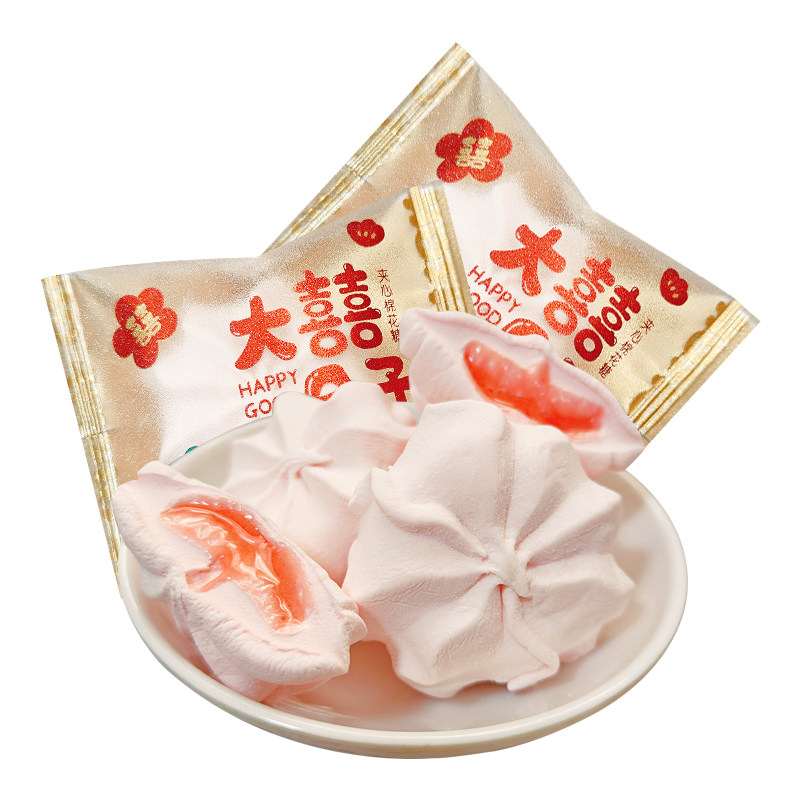 麦德好大喜日子夹心棉花糖草莓味