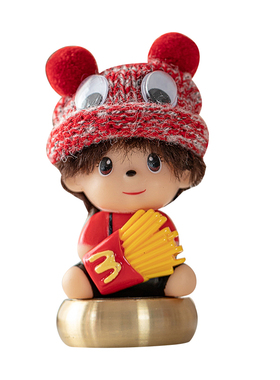 转转可爱蒙奇奇汽车内中控台上装饰品车载摆件创意女士2025新款