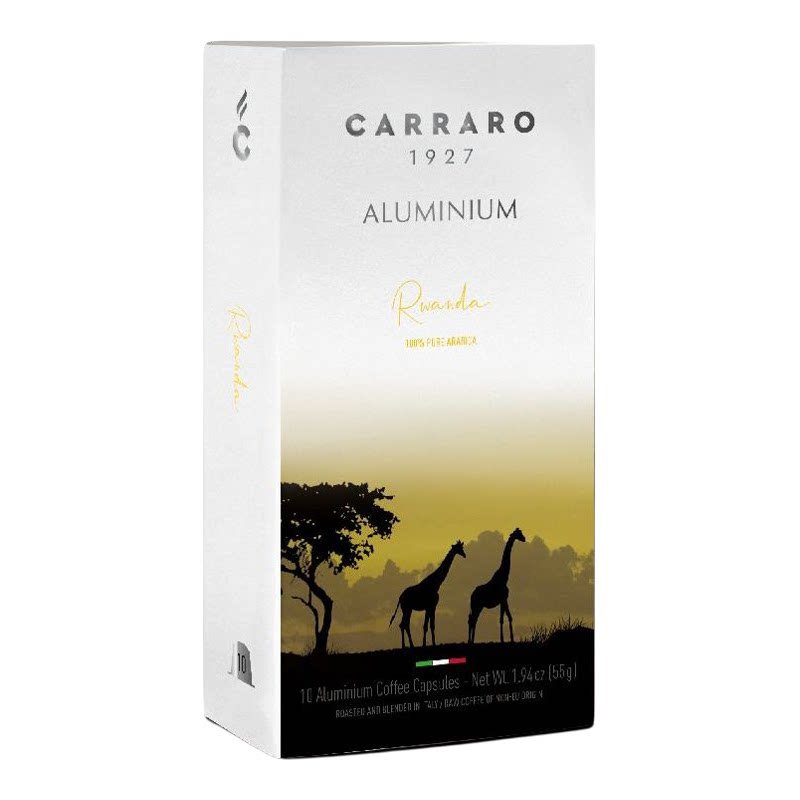 CARRARO 进口意大利卢旺达单品咖啡铝制胶囊55克醇香浓郁办公饮品