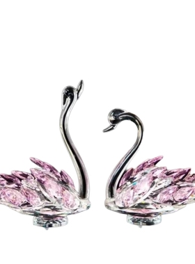 家居装饰品客厅孔雀水晶欧式