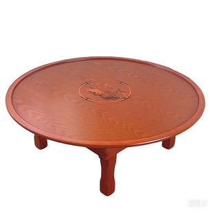 韩式折叠桌朝鲜圆桌炕桌榻榻米饭桌地桌日式矮桌收纳家用小户型