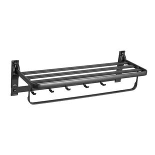 悍高卫生间挂件套装浴室挂件浴巾架太空铝枪灰太空铝置物架