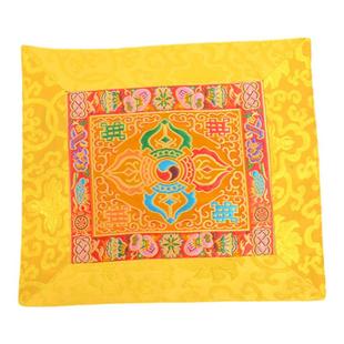 藏式佛堂供桌垫佛像布垫佛龛加厚桌垫黄色佛案布供佛垫佛案台布