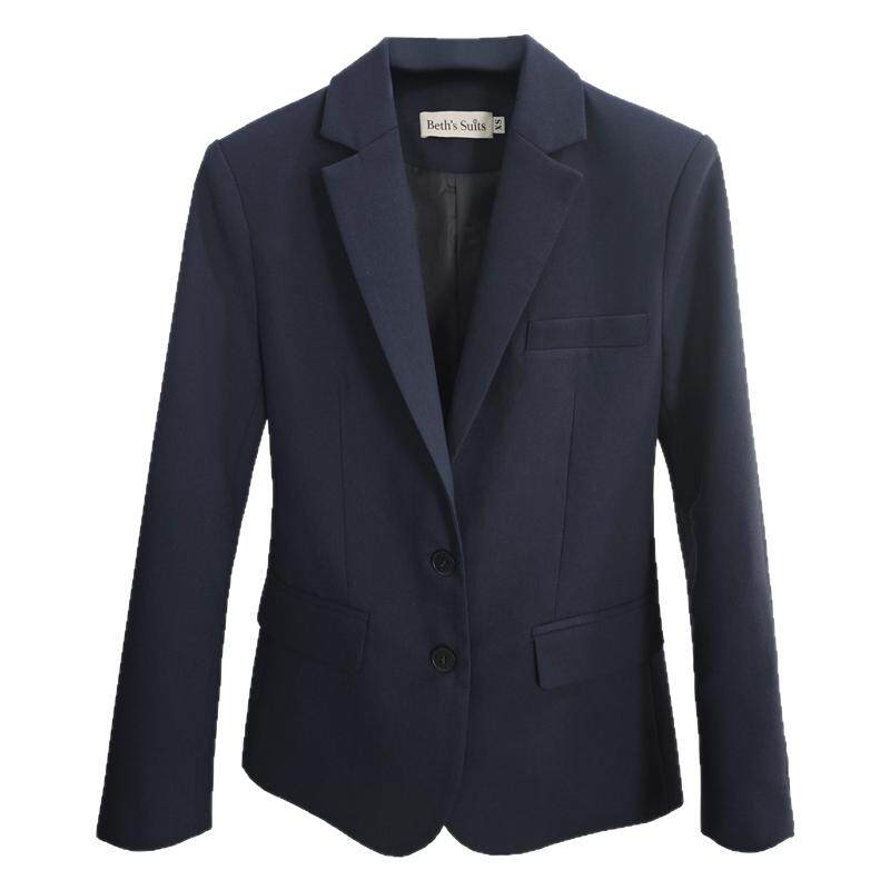 贝丝西装套装女两粒扣修身免烫大学生面试小个子通勤职业装正装