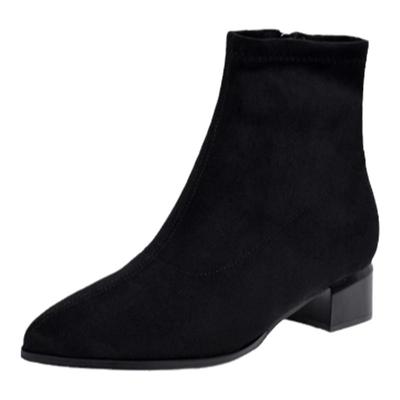 大丫丫大码女鞋时装风粗跟短靴