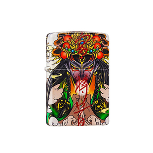 Zippo打火机白鹤童子官方正品包银烫金防风煤油送男朋友生日礼物