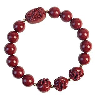 阁朱砂三合手链本命年猪羊虎马狗手串转运菩萨高含量虚空藏文殊