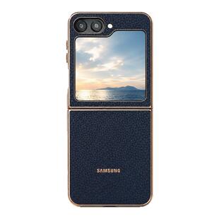 适用于三星GalaxyW24zflip手机壳折叠屏zflip5镜头全包防摔新款保护套flip4真皮外壳W25zflip6超薄牛皮手机壳