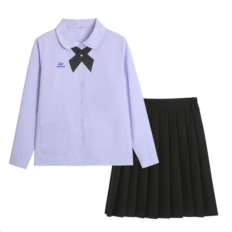 泰式泰国校服衬衫长袖情侣学院风jk制服高中学生秋冬毕业班服套装
