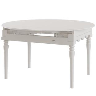 全友家居法式奶油风多功能餐桌2025新款客厅小户型可折叠变圆饭桌