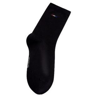 意尔康男袜运动休闲长筒袜透气吸汗春秋男款无骨高筒袜子男生白色