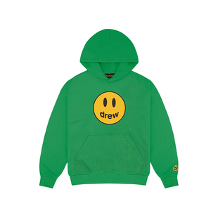 drew house mascot笑脸宽松连帽卫衣绿色男女同款