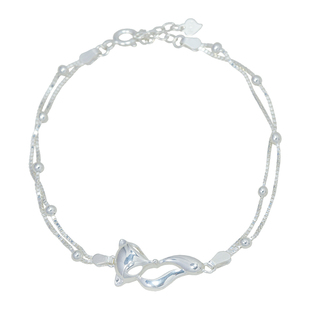 USITE偷偷藏不住桑稚赵露思同款小狐狸手链女S925纯银饰小众手饰