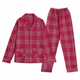 2025薄款春秋冬100%棉睡衣女大士码长袖全棉中年开衫可外穿家居服