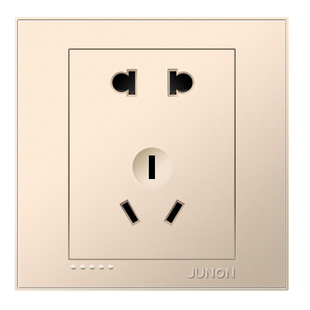 俊朗旗舰店86型开关插座家用一开五孔墙壁二三网络面板暗装D1流金