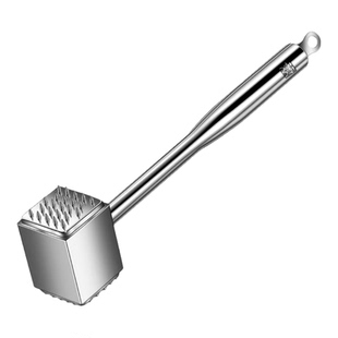 德国DOUBLEDELI316不锈钢牛排专用锤大号松肉锤厨房实心敲牛肉锤