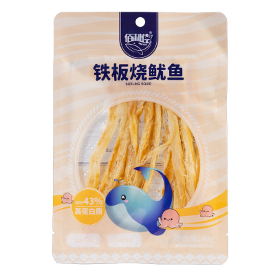佰利佳 铁板烧鱿鱼丝鱿鱼条海鲜开袋即食解馋手撕鱿鱼干小零食40g