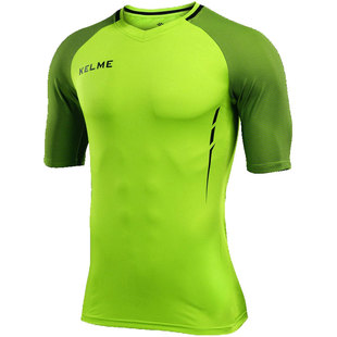 卡尔美儿童训练服男短袖T恤跑步健身运动速干衣高弹吸汗紧身服女