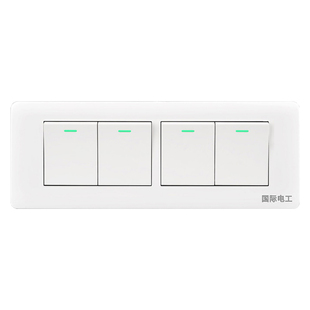 国际电工118型多控开关插座一开单控双控二三四开墙壁开关面板