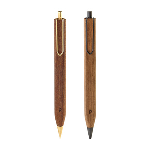 意大利PdiPigna沛品纳Xilo设计师原木笔圆珠笔自动铅笔黑色0.7mm