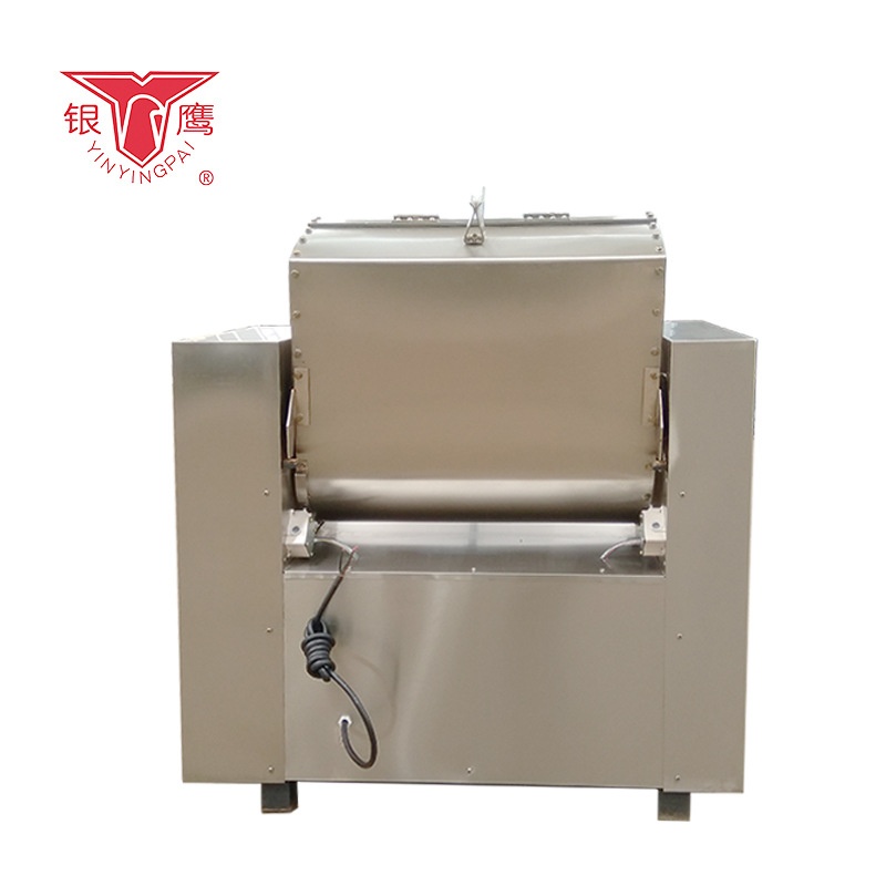 银鹰商用和面机HWY-100III加厚不锈钢商用合面机 100公斤4袋面和