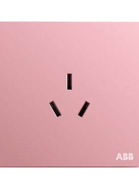 abb开关插座彩色时尚轩致粉色