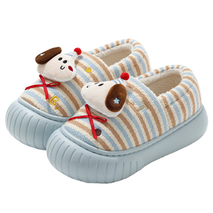 红豆棉拖鞋女款冬季2025新款室内家居包跟保暖亲子加毛绒棉鞋女士