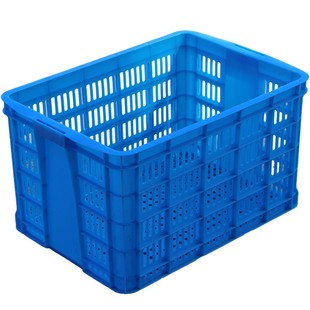 水果塑料筐周转箱长方形胶框大收纳箱子快递框子货框箩筐镂空筐子