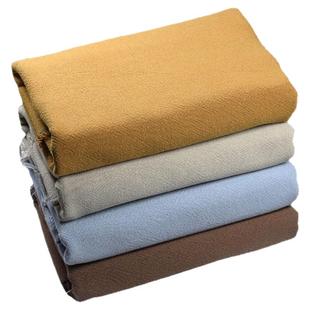 纯色夏季砂洗纹理亚麻棉麻布料服装手工上衣裤子连衣裙面料