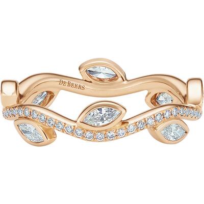 debeers戴比尔斯戒指玫瑰金金