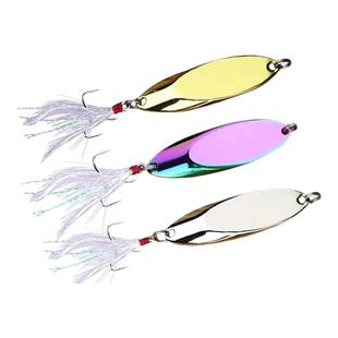 FISHPEAK斜切亮片路亚饵远投翘嘴鲈鱼黑通杀型仿生假饵羽毛三本钩