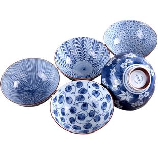 美浓烧日本进口碗米饭碗日式和风陶瓷器釉下彩餐具家用饭碗